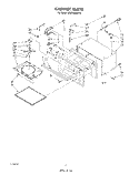CABINET Diagram and Parts List for MW3500XS0  Whirlpool Microwave