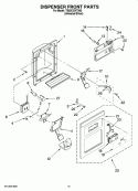 DISPENSER FRONT PARTS Diagram and Parts List for TS25CGXTD02  Estate Refrigerator