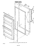 DOOR , LIT/OPTIONAL Diagram and Parts List for EV130CXSW00  Whirlpool Freezer