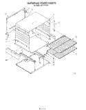 INTERNAL OVEN Diagram and Parts List for SF311PSRW1  Whirlpool Range