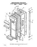 REFRIGERATOR DOOR Diagram and Parts List for KSRB27QXBL00  KitchenAid Refrigerator