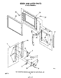 DOOR AND LATCH Diagram and Parts List for MW8600XS2  Whirlpool Microwave