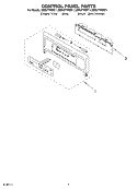 CONTROL PANEL PARTS Diagram and Parts List for GBS277PDB11  Whirlpool Wall Oven