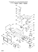 CABINET AND STIRRER Diagram and Parts List for RMC305PDQ4  Whirlpool Microwave Oven Combo