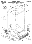 CABINET PARTS Diagram and Parts List for GD5SHAXLT01  Whirlpool Refrigerator