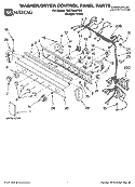 WASHER/DRYER CONTROL PANEL PARTS Diagram and Parts List for YMET3800TW0  Whirlpool Washer Dryer Combo