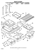 SHELF PARTS Diagram and Parts List for KTRC22EMSS03  KitchenAid Refrigerator