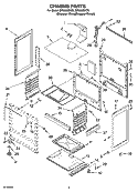CHASSIS PARTS Diagram and Parts List for SF3020EKT2  Whirlpool Range