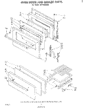 OVEN DOOR AND BROILER Diagram and Parts List for SF3100SKW0  Whirlpool Range