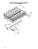UPPER RACK AND TRACK Diagram and Parts List for KUDB22HT0  KitchenAid Dishwasher