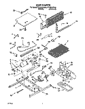 UNIT Diagram and Parts List for RT18BKXBW00  Roper Refrigerator