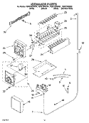 ICE MAKER, OPTIONAL Diagram and Parts List for 7GD27DIXHS01  Whirlpool Refrigerator