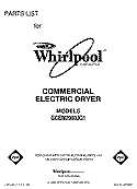 FRONT COVER Diagram and Parts List for GCEM2900JQ1  Whirlpool Dryer