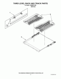THIRD LEVEL RACK AND TRACK PARTS Diagram and Parts List for KUDE60HXSS0  KitchenAid Dishwasher