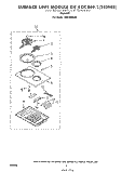SURFACE UNIT KIT RCK889-1 Diagram and Parts List for RC8300XLH  Whirlpool Cooktop
