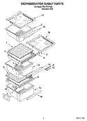 REFRIGERATOR SHELF PARTS Diagram and Parts List for ED5LTAXVL00  Whirlpool Refrigerator