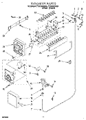 ICEMAKER Diagram and Parts List for ET22DMXBN02  Whirlpool Refrigerator