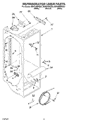 REFRIGERATOR LINER Diagram and Parts List for ED5CHQXKB01  Whirlpool Refrigerator