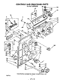 CONTROLS AND REAR PANEL Diagram and Parts List for LA8800XSW0  Whirlpool Washer