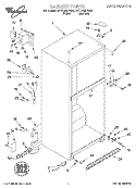 CABINET Diagram and Parts List for 3VET19NKFN00  Whirlpool Refrigerator
