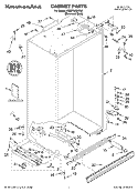 CABINET, LITERATURE Diagram and Parts List for KSSP36QKS01  KitchenAid Refrigerator