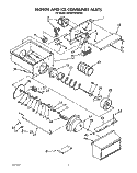 MOTOR AND ICE CONTAINER Diagram and Parts List for KSRS27QXWH00  KitchenAid Refrigerator