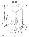 CABINET Diagram and Parts List for EV150LXSW00  Whirlpool Freezer