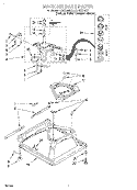 MACHINE BASE Diagram and Parts List for LSR7233EQ1  Whirlpool Washer