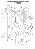 FREEZER LINER AND AIR FLOW PARTS Diagram and Parts List for KSSC48QKS02  KitchenAid Refrigerator