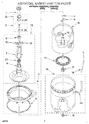 AGITATOR, BASKET AND TUB Diagram and Parts List for LSR8244BN1  Whirlpool Washer