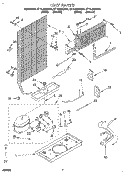 UNIT Diagram and Parts List for ET14JMYDW01  Whirlpool Refrigerator