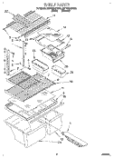 SHELF Diagram and Parts List for 3ET18ZKXDN00  Whirlpool Refrigerator