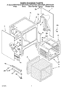 OVEN CHASSIS Diagram and Parts List for KERC607HWW6  KitchenAid Range