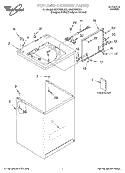 TOP AND CABINET, LITERATURE Diagram and Parts List for GSN2000HZ0  Whirlpool Washer