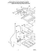 BROILER AND OVEN BURNER Diagram and Parts List for GW395LEGB3  Whirlpool Range