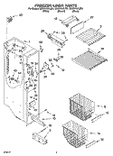 FREEZER LINER PARTS Diagram and Parts List for GD5SHAXLT01  Whirlpool Refrigerator