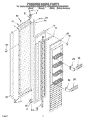 FREEZER DOOR PARTS Diagram and Parts List for KSSS42FKX02  KitchenAid Refrigerator