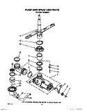 PUMP AND SPRAY ARM Diagram and Parts List for TUD3000W1  Whirlpool Dishwasher