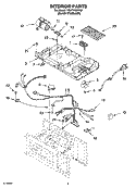 INTERIOR PARTS Diagram and Parts List for YGH7155XHS1  Whirlpool Microwave