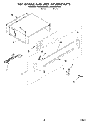 TOP GRILLE AND UNIT COVER PARTS Diagram and Parts List for KSSO48QMW00  KitchenAid Refrigerator