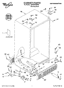 CABINET PARTS Diagram and Parts List for 7ED5FHEXMS00  Whirlpool Refrigerator