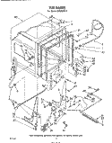 TUB, LITERATURE AND OPTIONAL Diagram and Parts List for SHU50043  Whirlpool Dishwasher