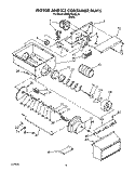 MOTOR AND ICE CONTAINER, LIT/OPTIONAL Diagram and Parts List for KSRB27QABL06  KitchenAid Refrigerator