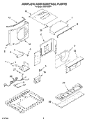 AIR FLOW AND CONTROL Diagram and Parts List for ACQ122XK1  Whirlpool Air Conditioner