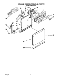 FRAME AND CONSOLE Diagram and Parts List for WU4300Y1  Roper Dishwasher