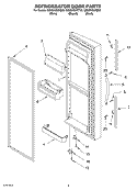 REFRIGERATOR DOOR Diagram and Parts List for GD5SHGXKB02  Whirlpool Refrigerator