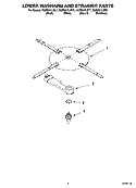 LOWER WASHARM AND STRAINER PARTS Diagram and Parts List for KUDS01ILWH1  KitchenAid Dishwasher