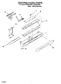 CONTROL PANEL PARTS Diagram and Parts List for KSSS36FMB01  KitchenAid Refrigerator
