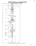 BASKET DRIVE AND BRAKE Diagram and Parts List for LHA7685W0  Whirlpool Washer