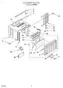 CABINET Diagram and Parts List for X05002G0  Roper Air Conditioner
